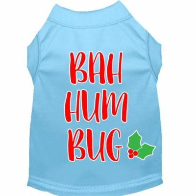 Bah Humbug Screen Print Dog Shirt Baby Blue Xxl