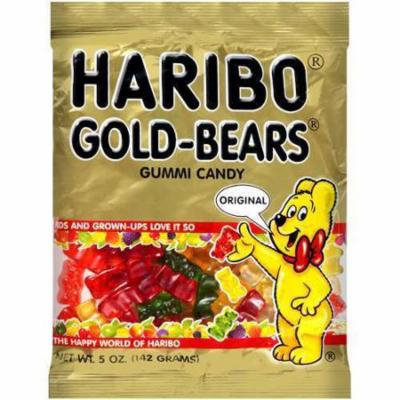 Haribo Gummi Bears - FOUR PACK - 5oz Bags Gold Bear Gummis FREE SHIPPING