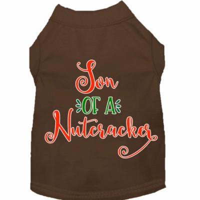 Son Of A Nutcracker Screen Print Dog Shirt Brown Xs