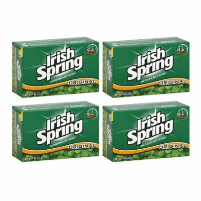 Irish Spring Deodorant Bath Bar, Original, 3.75 oz, 4 Pack