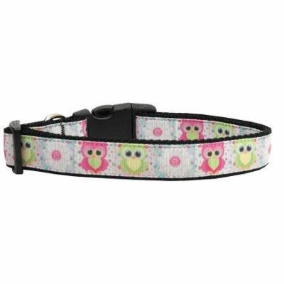 Sweet As Sugar Owls Nylon Dog Collar Sm