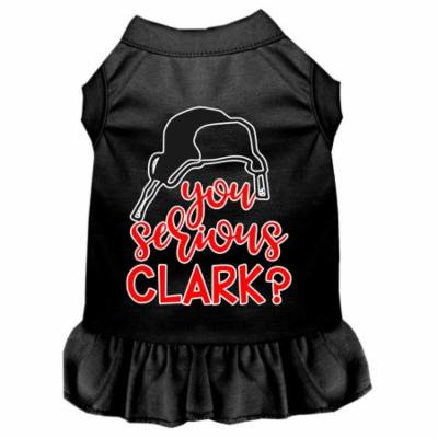 You Serious Clark? Screen Print Dog Dress Black Xs