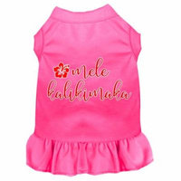 Mele Kalikimaka Screen Print Dog Dress Bright Pink Xxxl
