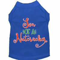 Son Of A Nutcracker Screen Print Dog Shirt Blue Xs