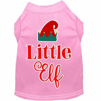 Little Elf Screen Print Dog Shirt Light Pink Xxl