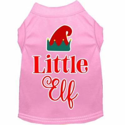 Little Elf Screen Print Dog Shirt Light Pink Xxl