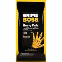 1 PACK OF 10 Grime Boss Heavy Duty Hand Cleaning Wipes 10 total RESEALBLE