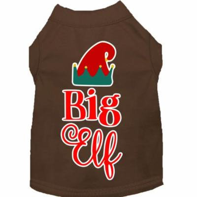 Big Elf Screen Print Dog Shirt Brown Xxl