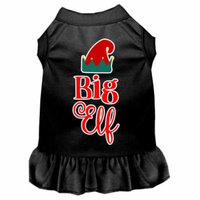 Big Elf Screen Print Dog Dress Black Xxxl