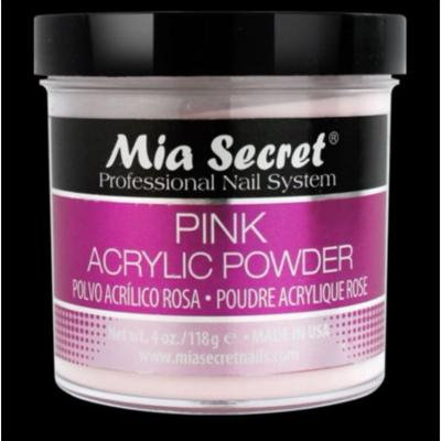 LWS LA Wholesale Store MIA SECRET PINK ACRYLIC POWDER PROFESSIONAL NAIL SYSTEM (4 oz Pink Acrylic Powder)
