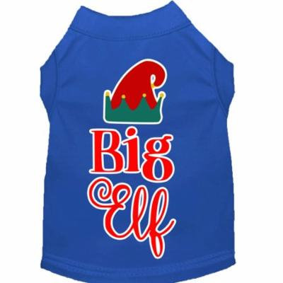 Big Elf Screen Print Dog Shirt Blue Xxxl