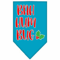 Bah Humbug Screen Print Bandana Turquoise Small
