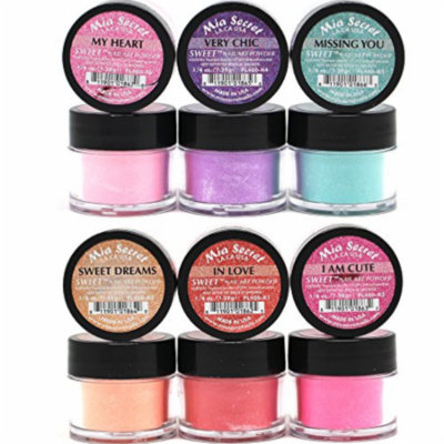LWS LA Wholesale Store Mia Secret Nail Art Acrylic Collection Powder 6 Colors Set - CHOOSE YOUR SET (Sweet)