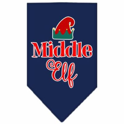 Middle Elf Screen Print Bandana Navy Blue Large