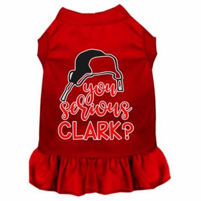You Serious Clark? Screen Print Dog Dress Red Sm
