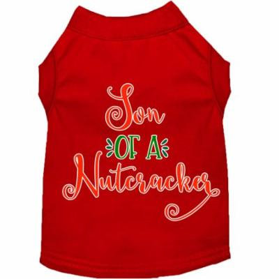 Son Of A Nutcracker Screen Print Dog Shirt Red Xl