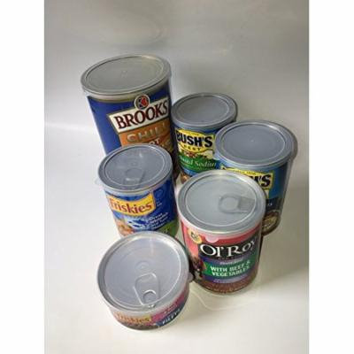 ALAZCO 12pc BPA-Free Can Covers - 2 Large 2 Medium 8 Small Plastic Tight Seal Lids for Canned Goods or Pet Dog Cat Food Food Saver Reusable