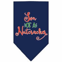 Son Of A Nutcracker Screen Print Bandana Navy Blue Large