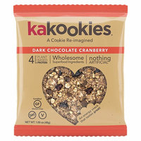 Kakookies Energy Cookies - Dark Chocolate Cranberry (Box of 1 Dozen Cookies) - Vegan, Gluten-Free, Soft-Baked Superfood Snack Cookies