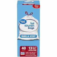 Great Value™ 13 Gallon Vanilla Trash Bags 40 ct Box