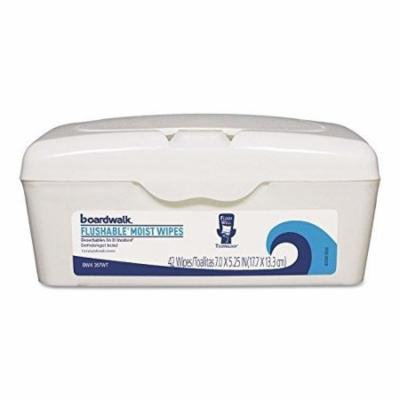 Boardwalk - Flushable Moist Wipes, 7 x 5 1/4, Fresh Scent, 42/Tub 357-WTEA (DMi