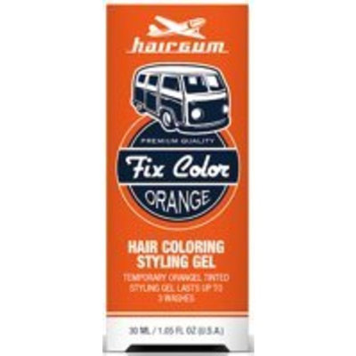 Hairgum Fix Color Temporary Hair Coloring Styling Gel - Orange 1 oz. (Pack of 3)