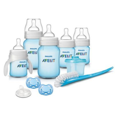 Avent BPA Free Anti-Colic Bottle Starter Gift Set - Blue