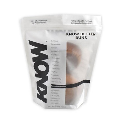 KNOW Foods Gluten Free Buns, Low Carb, Paleo + Keto Friendly - 4 count (Frozen)