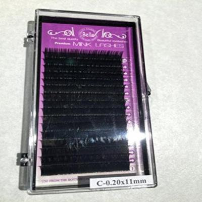 Faux Mink Black C-curl .15 (14mm)16 Lines of Eyelash Extensions