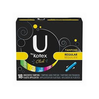 U by Kotex Click Tampons, Regular - 18 each (Pack of 16)