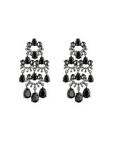 Carolee Hematite Statement Clip-On Earrings