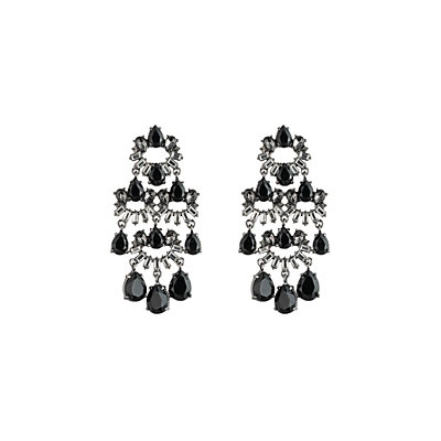 Carolee Hematite Statement Clip-On Earrings