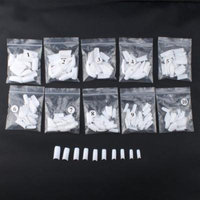 500 PCS White False Acrylic UV Gel Half Nail Art Tips Tools for Fingers New
