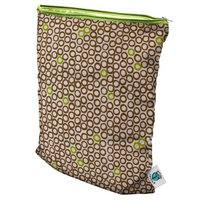 Planet Wise Medium Wet Bag Lime Cocoa Bean - Planet Wise Diaper and Baby Accessories