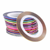 ?Buy 1 Get 1 Free?30 Mixed Colors Rolls Striping Tape Line Nail Art Tips Decoration Sticker