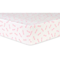 Trend Lab Trend-Lab Nursery Kids Baby Pink Feathers Deluxe Flannel Fitted Crib Sheet