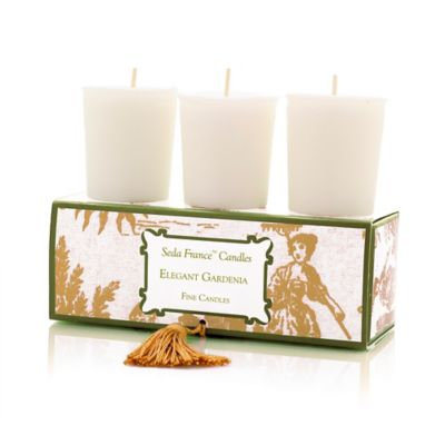 Seda France™ Elegant Gardenia Classic Toile Votive Candle (Set of 3)