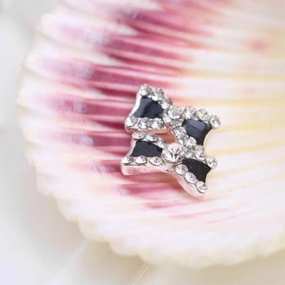 Oie Loves 10Pcs 3D Metal Rhinestone Bowknot Women For Nail Art Supplies Gel Nail Charms
