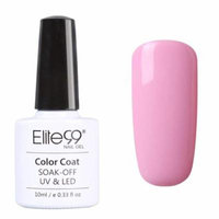 Elite99 Soak Off UV LED Gel Nail Polish Top Base Coat Pure Pink Range Nail Art 10ML (002)