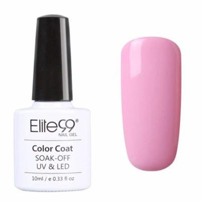 Elite99 Soak Off UV LED Gel Nail Polish Top Base Coat Pure Pink Range Nail Art 10ML (002)
