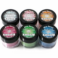LWS LA Wholesale Store Mia Secret Nail Art Acrylic Professional Powder 6 Colors Set - GLOW IN THE DARK