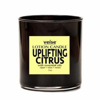 Veise Beauty 2 in 1 Body Lotion Scented Luxury Aromatherapy Candles (Uplifting Citrus)