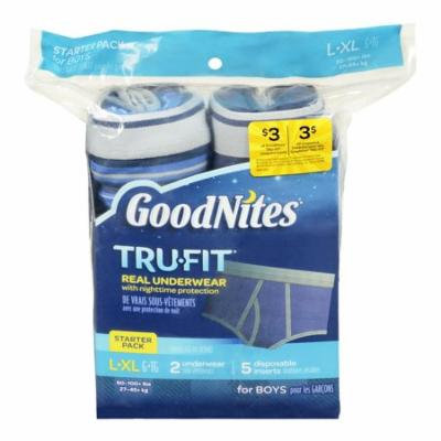(2 pack) Goodnites Trufit Real Underwear for Boys, Starter Pack Size L-xl