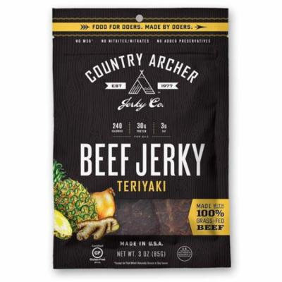 Country Archer Premium Teriyaki Beef Jerky- 3 oz. Bag 4-Pack