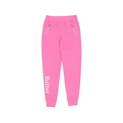 Butter Girls' Fleece Joggers with Zippered Pockets - Little Kid