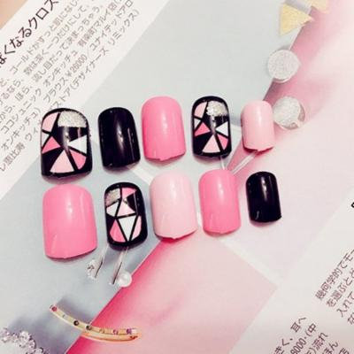 Christmas Clearance SALES! 24Pcs Women Fake Nails Beauty Nail Art Tips False Nails DIY Manicure Kit Finished Nails Nail Beauty Tools Easy To Use