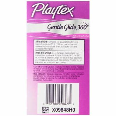 Playtex Gentle Glide Tampons with Triple Layer Protection, Super Plus , Fresh Scent (Pack of 18)