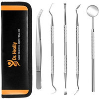 Dental Tools to Remove Plaque and Tarter - Dental Pick Professional - Dental Hygiene Kit Tool - Dental Hygienist tools - Dental Instruments Stainless Steel - Dental Kit for Adults - Dog Dental Kit Set