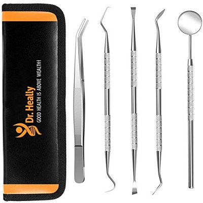 Dental Tools to Remove Plaque and Tarter - Dental Pick Professional - Dental Hygiene Kit Tool - Dental Hygienist tools - Dental Instruments Stainless Steel - Dental Kit for Adults - Dog Dental Kit Set