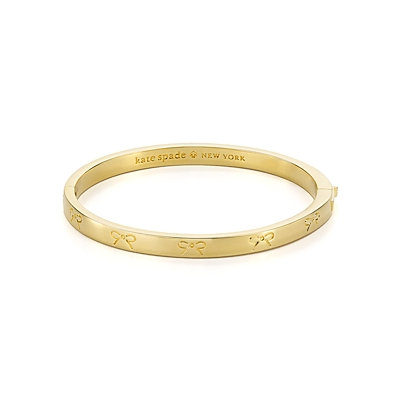 kate spade heavy metals engraved bow bangle